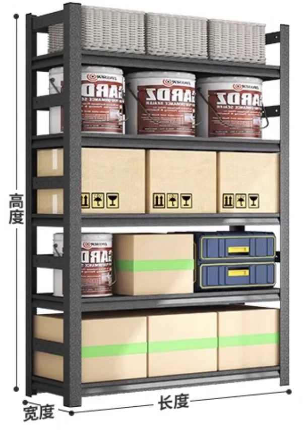 Boltless rivet shelving display rack-3